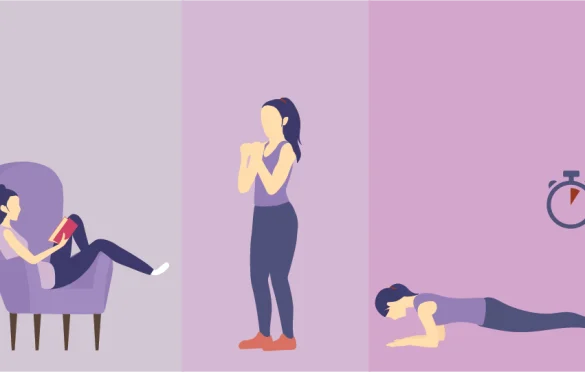 2 min! Mid-day plank exercise!