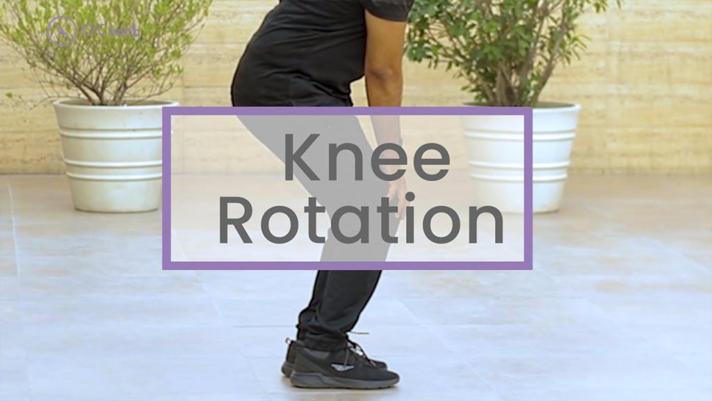 knee rotation exercise.