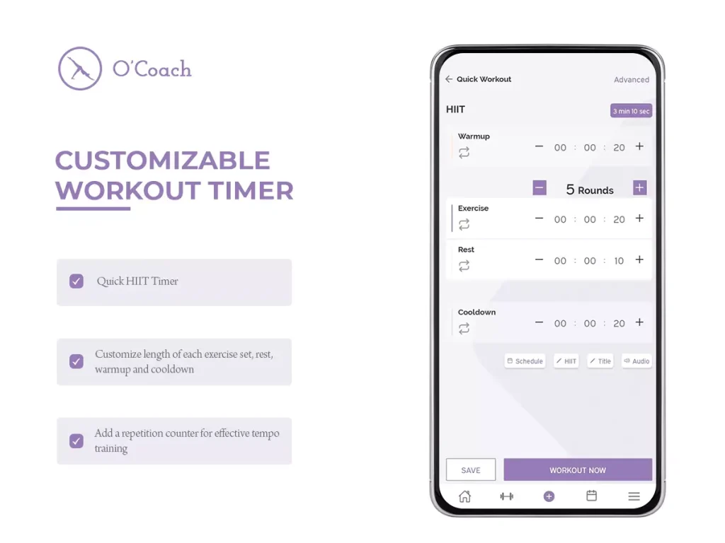 customizable-workout-timer for mobility exercises