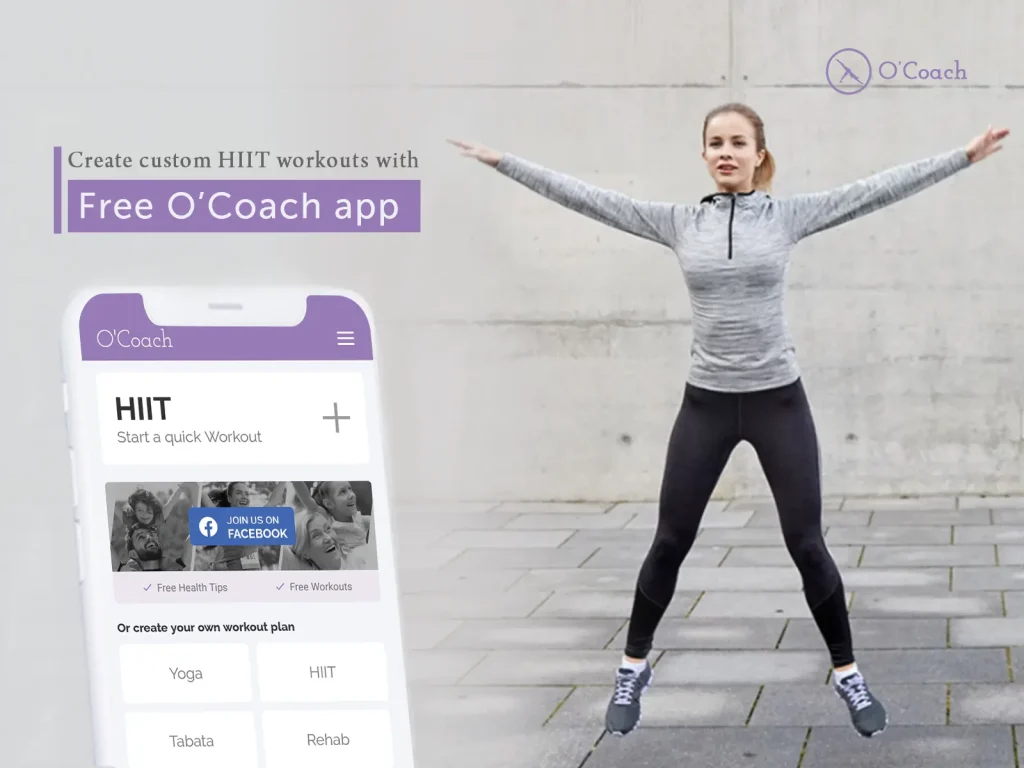 girl doing workout with HIIT workout timer app