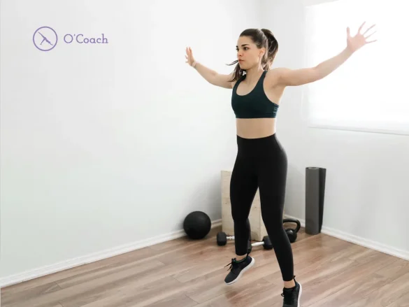 girl is performing HIIT workout
