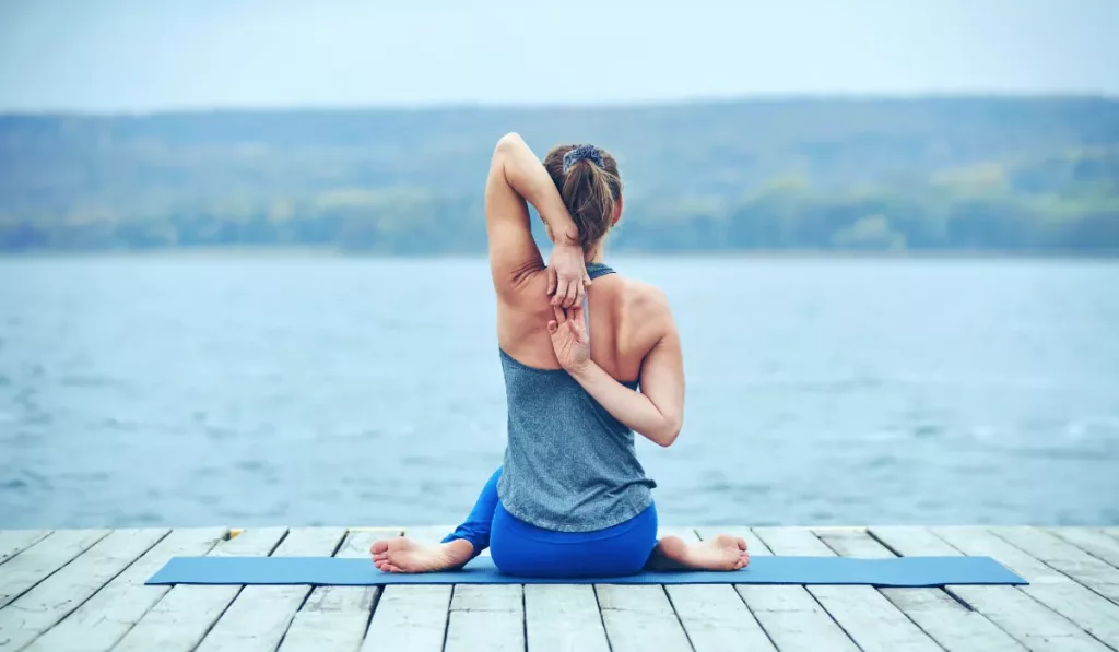 Cow Face Pose (Gomukhasana)