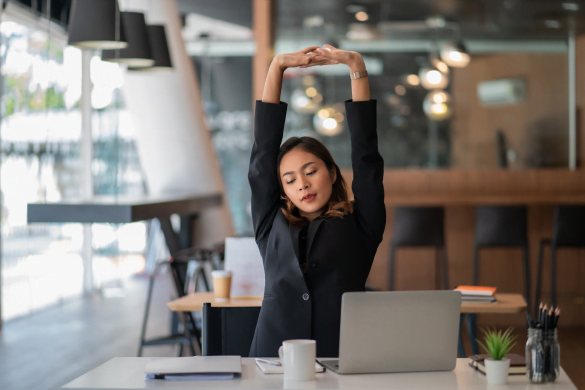 stretching at work