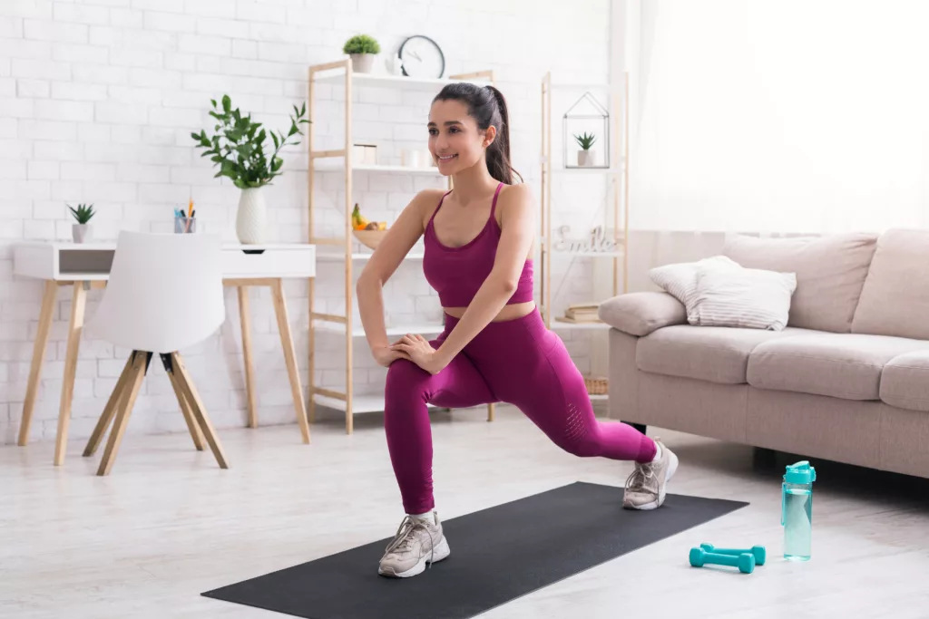 walking lunges stretches before workout