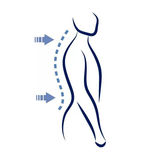 Vector of person maintaining a good posture