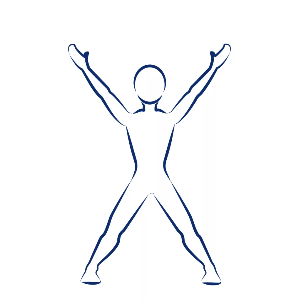 Vector of person doing power poses