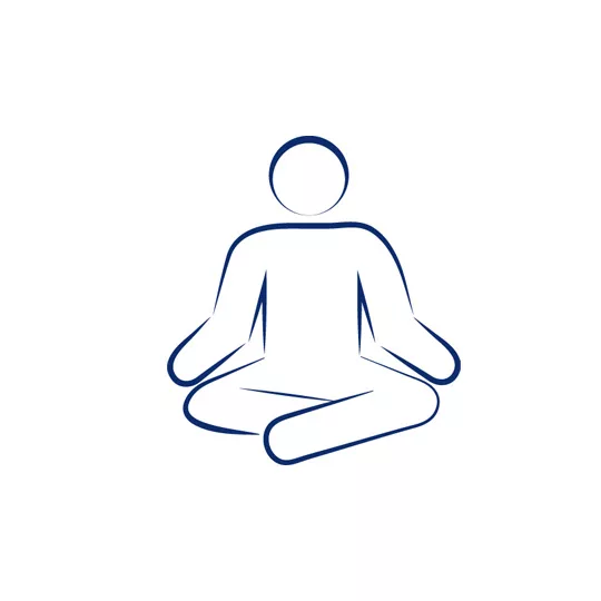 Vector of person sitting in Yoga position