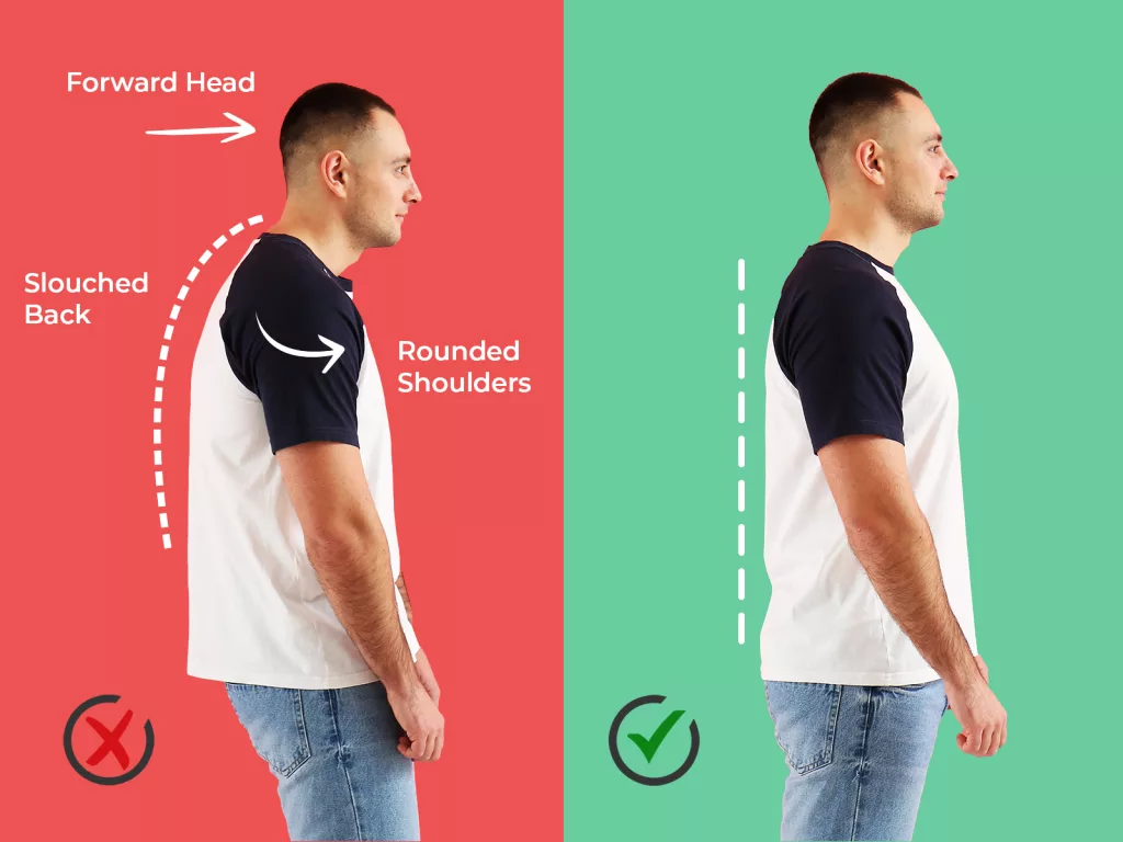 Bad posture and good posture