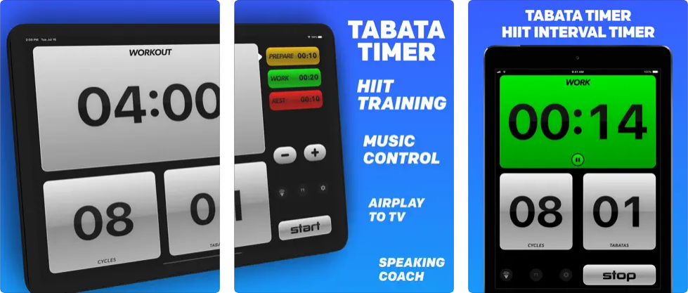  Tabata Pro app screenshots