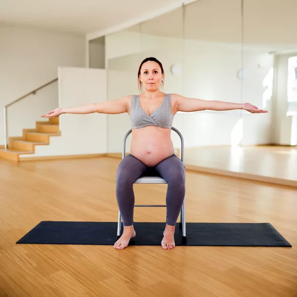 Chair Stretches for Pregnancy