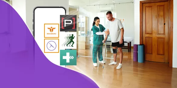 The picture describes 5 sports injury rehab apps