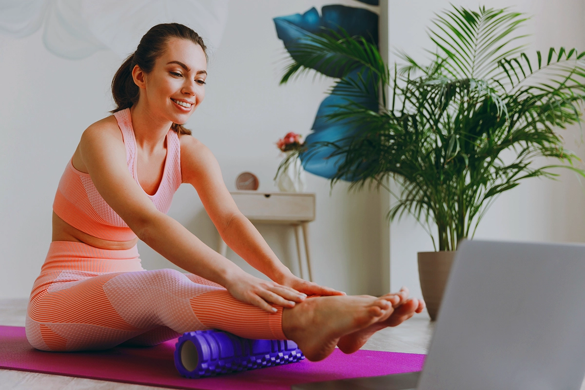 calves exercise  foam roller