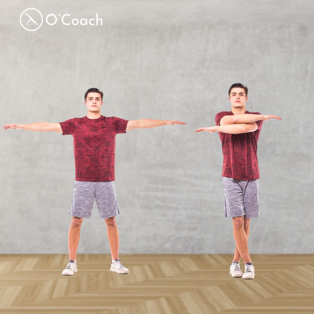 core warm up cross jacks exercises 