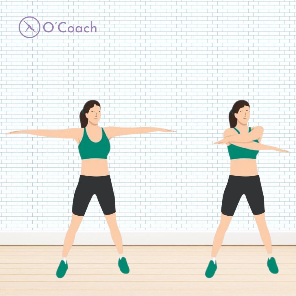 cross body arm swing stretch exercise